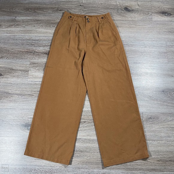 Madewell Pants - Madewell Women's Pants The Harlow Wide Leg Front Pleat Office 2 Brown